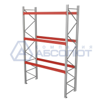 Стеллаж паллетный СТСМ 7000х3300х1000 (3 яруса), усиленный